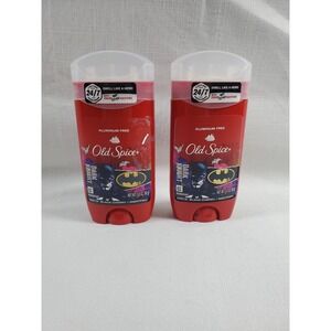 (2) Old Spice Batman Dark Knight Black Cherry & Nightfall Scent Deodorant 3 oz.